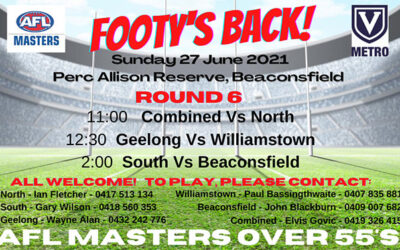 AFL Masters Over 55’s Round 6