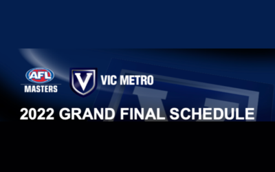 AFL Masters VIC Metro 2022 Grand Final Schedule