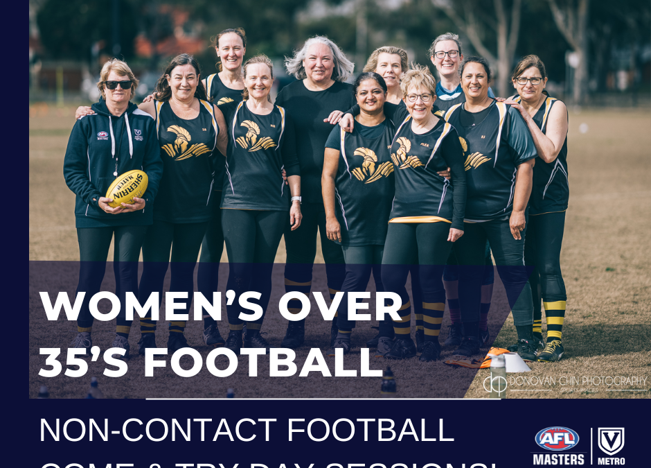 AFL MASTERS NON-CONTACT WOMEN’S FOOTBALL COME AND TRY SESSIONS!