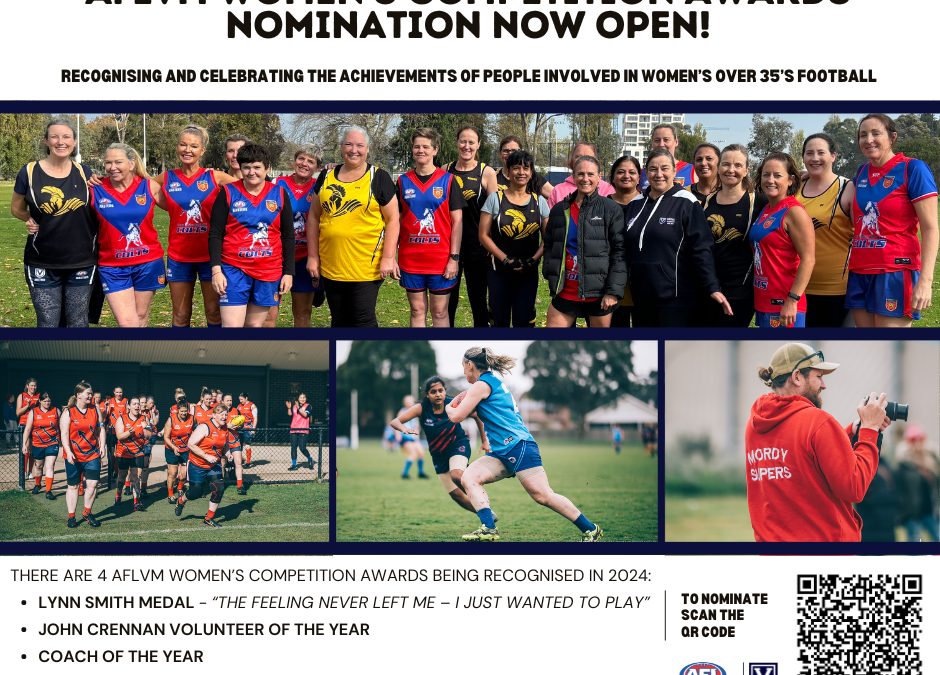 AFLVM Women’s Competition Awards Nominations